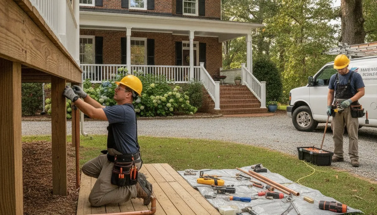 Plumber providing repair services in Greensboro, NC for residential and commercial plumbing issues